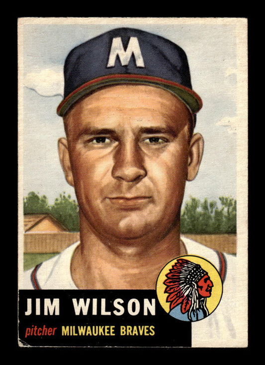 1953 Topps #208 Jim Wilson Milwaukee Braves VGEX HOF-10006565