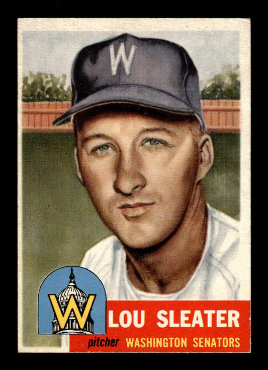 1953 Topps #224 Lou Sleater Washington Senators Crease Free EX HOF-10006580