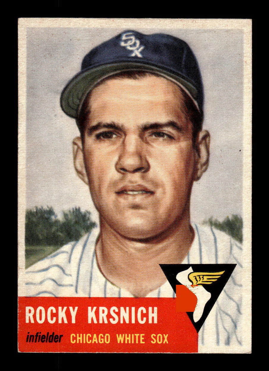 1953 Topps #229 Rocky Krsnich Chicago White Sox Crease Free EX HOF-10006585