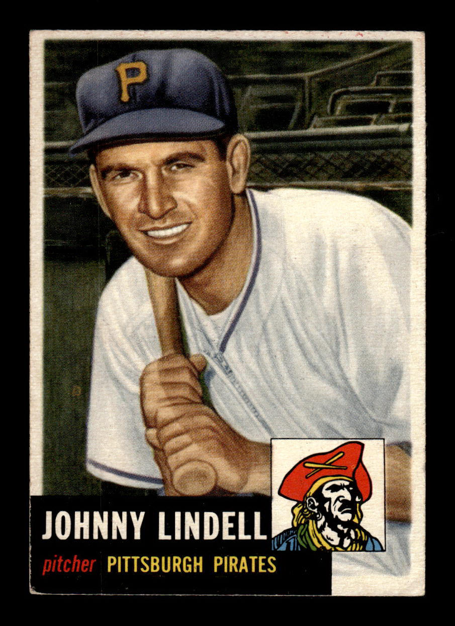 1953 Topps #230 Johnny Lindell Pittsburgh Pirates Crease Free EX HOF-10006586