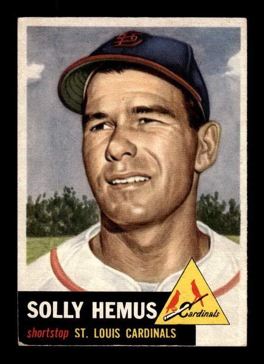 1953 Topps #231 Solly Hemus St. Louis Cardinals Crease Free EXMT HOF-10006587
