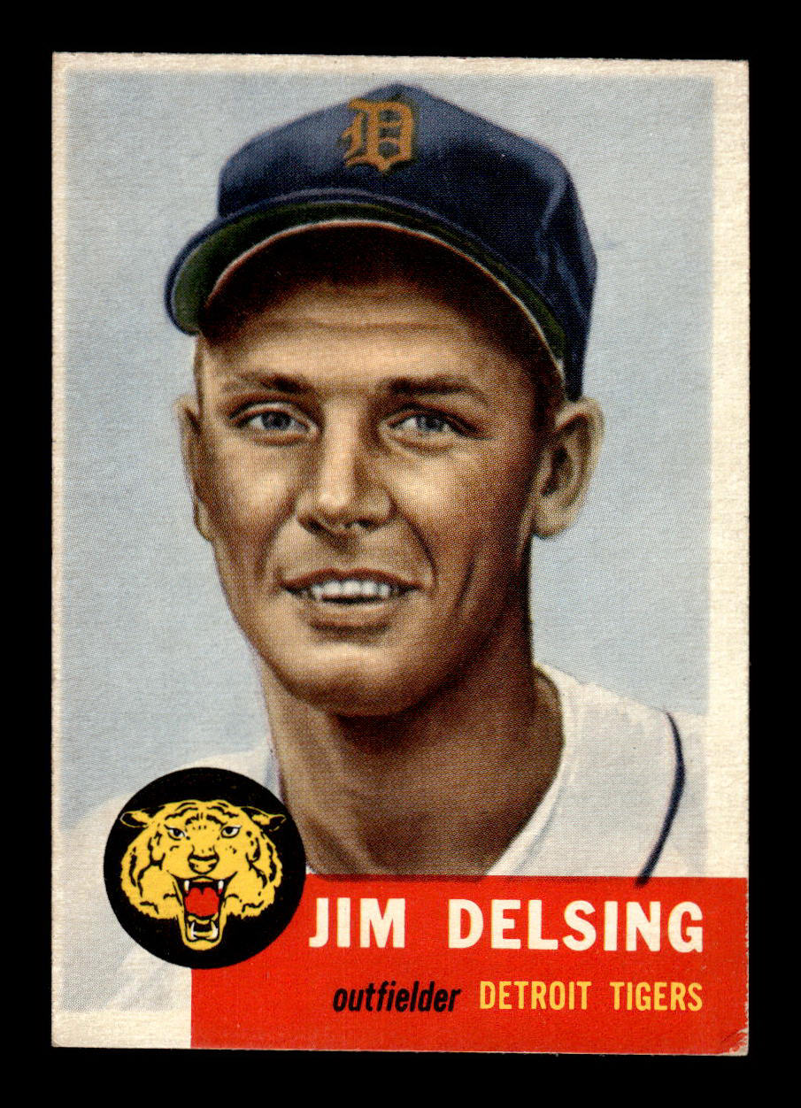 1953 Topps #239 Jim Delsing Detroit Tigers Crease Free EX HOF-10006595
