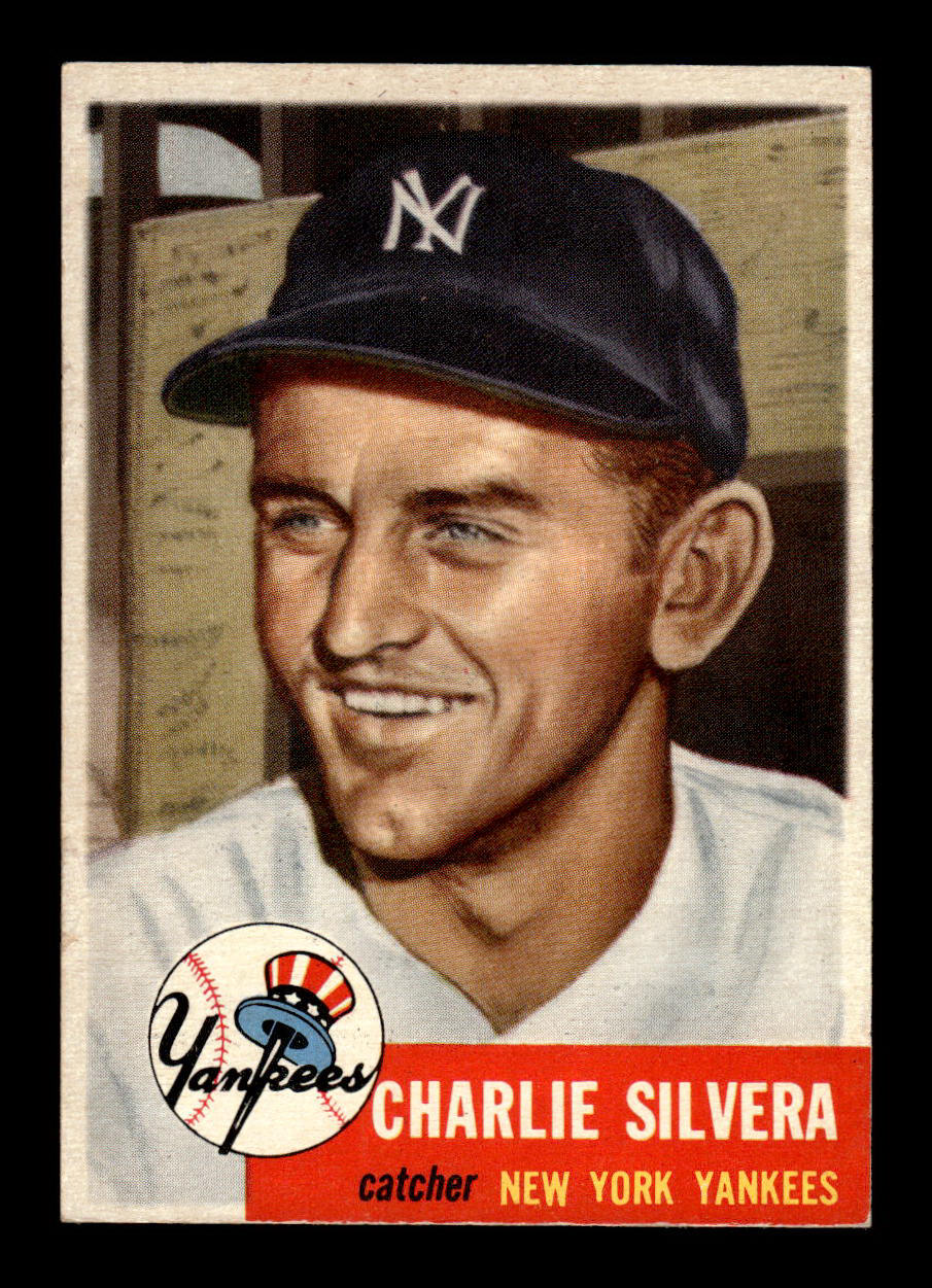 1953 Topps #242 Charlie Silvera New York Yankees Crease Free EX HOF-10006598