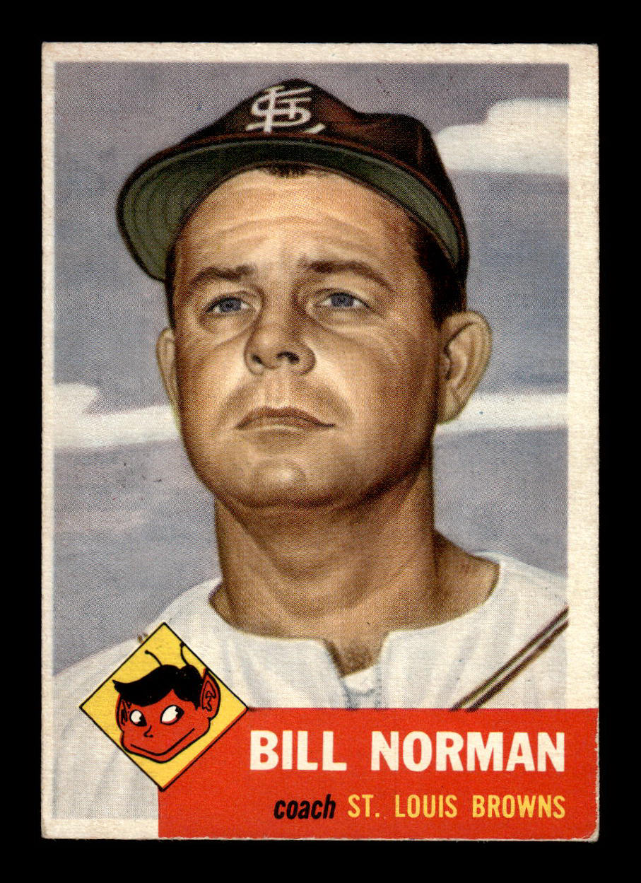 1953 Topps #245 Bill Norman St. Louis Browns Crease Free EX HOF-10006600