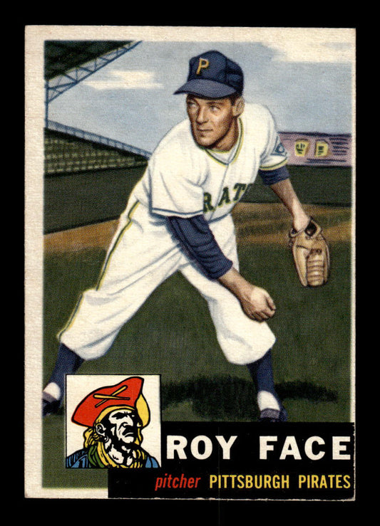 1953 Topps #246 Roy Face Pittsburgh Pirates Crease Free EX HOF-10006601
