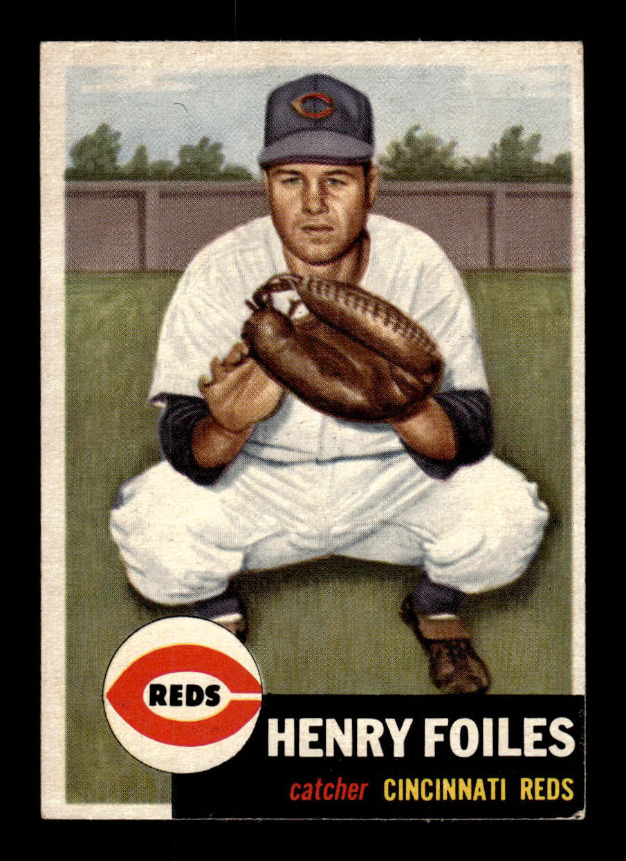 1953 Topps #252 Henry Foiles Cincinnati Reds Crease Free EX HOF-10006607