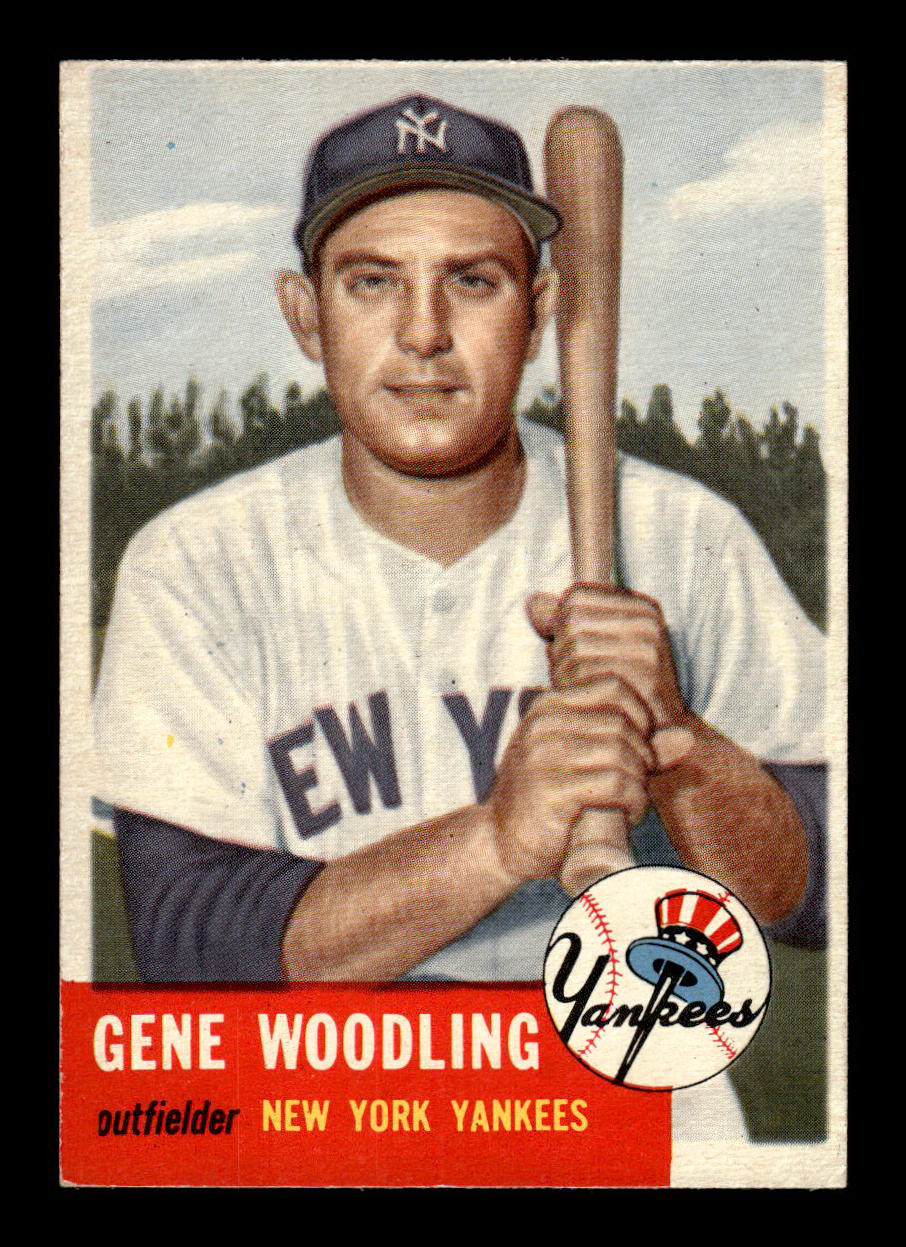 1953 Topps #264 Gene Woodling New York Yankees Crease Free EX HOF-10006617