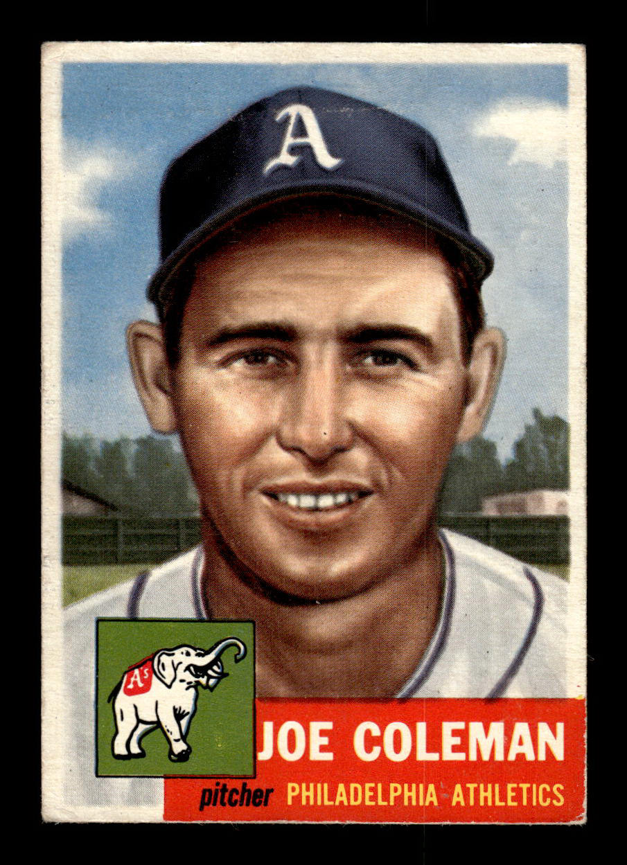1953 Topps #279 Joe Coleman Philadelphia Athletics Crease Free EX HOF-10006628