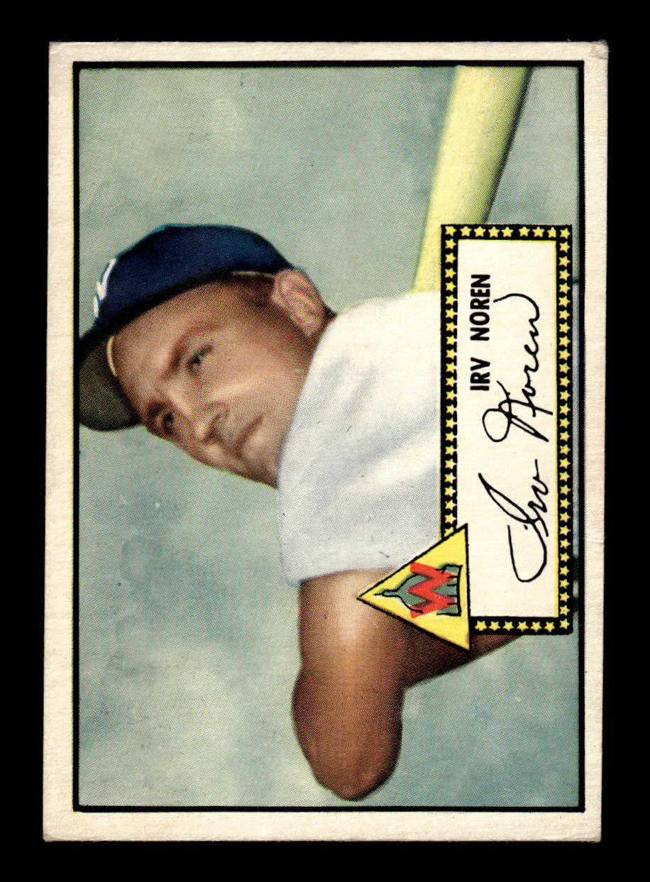1952 Topps #40 black Irv Noren Washington Senators Crease Free EX HOF-10006667