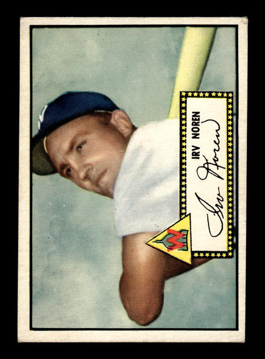 1952 Topps #40 black Irv Noren Washington Senators Crease Free EX HOF-10006667