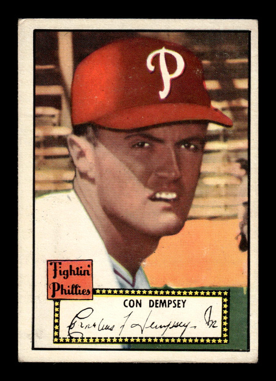 1952 Topps #44 black Con Dempsey Philadelphia Phillies EX HOF-10006671