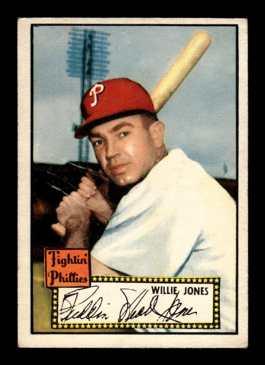 1952 Topps #47 Willie Jones Philadelphia Phillies Crease Free EX HOF-10006674