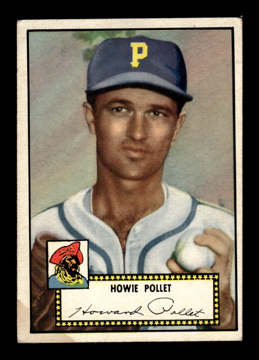1952 Topps #63 black Howie Pollet Pittsburgh Pirates ST EX HOF-10006689