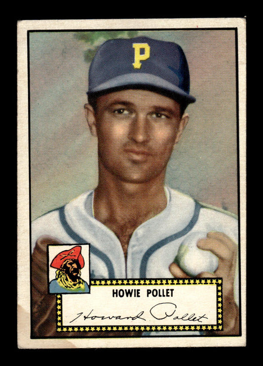 1952 Topps #63 black Howie Pollet Pittsburgh Pirates ST EX HOF-10006689
