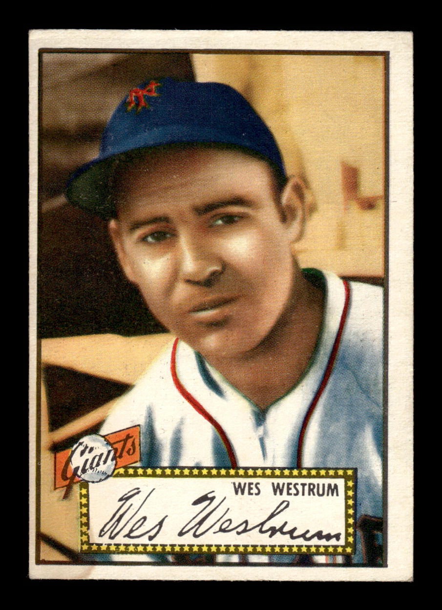 1952 Topps #75 Wes Westrum New York Giants Crease Free EX HOF-10006701