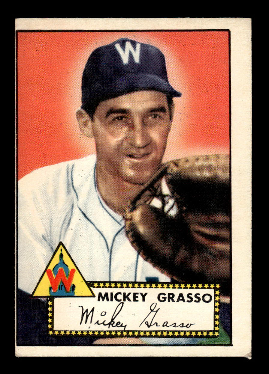 1952 Topps #90 Mickey Grasso Washington Senators Crease Free EX HOF-10006716