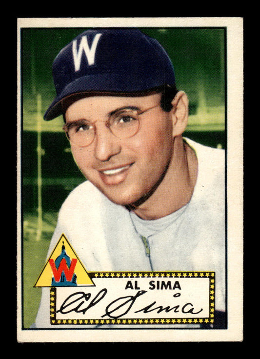 1952 Topps #93 Al Sima Washington Senators Crease Free EX HOF-10006719