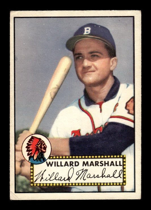 1952 Topps #96 Willard Marshall Boston Braves Crease Free EX HOF-10006722