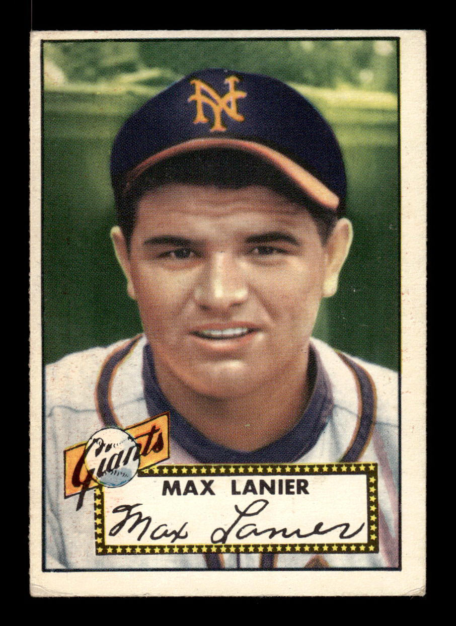 1952 Topps #101 Max Lanier New York Giants Crease Free EX HOF-10006727