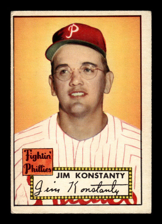 1952 Topps #108 Jim Konstanty Philadelphia Phillies Crease Free EX HOF-10006734