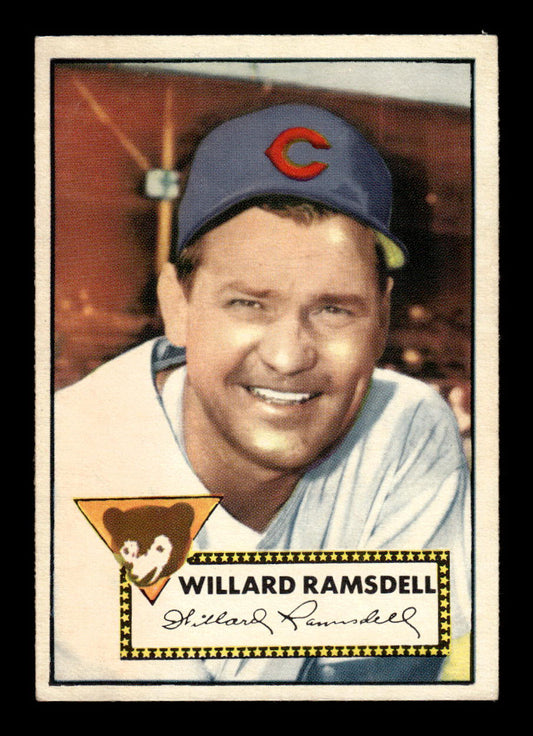 1952 Topps #114 Willard Ramsdell Chicago Cubs Crease Free EX HOF-10006740