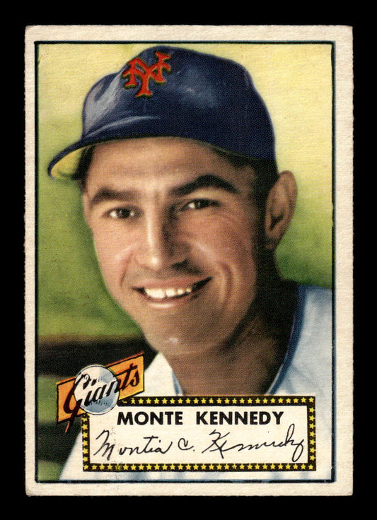 1952 Topps #124 Monte Kennedy New York Giants Crease Free EX HOF-10006750