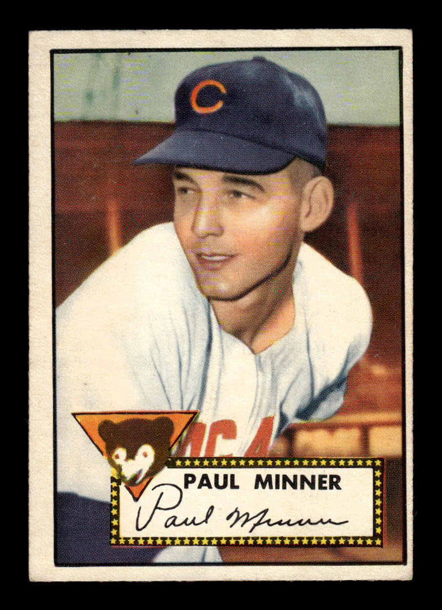 1952 Topps #127 Paul Minner Chicago Cubs Crease Free EX HOF-10006753