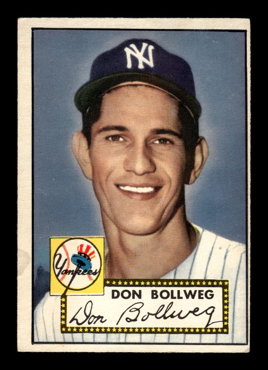 1952 Topps #128 Don Bollweg New York Yankees Crease Free EX HOF-10006754