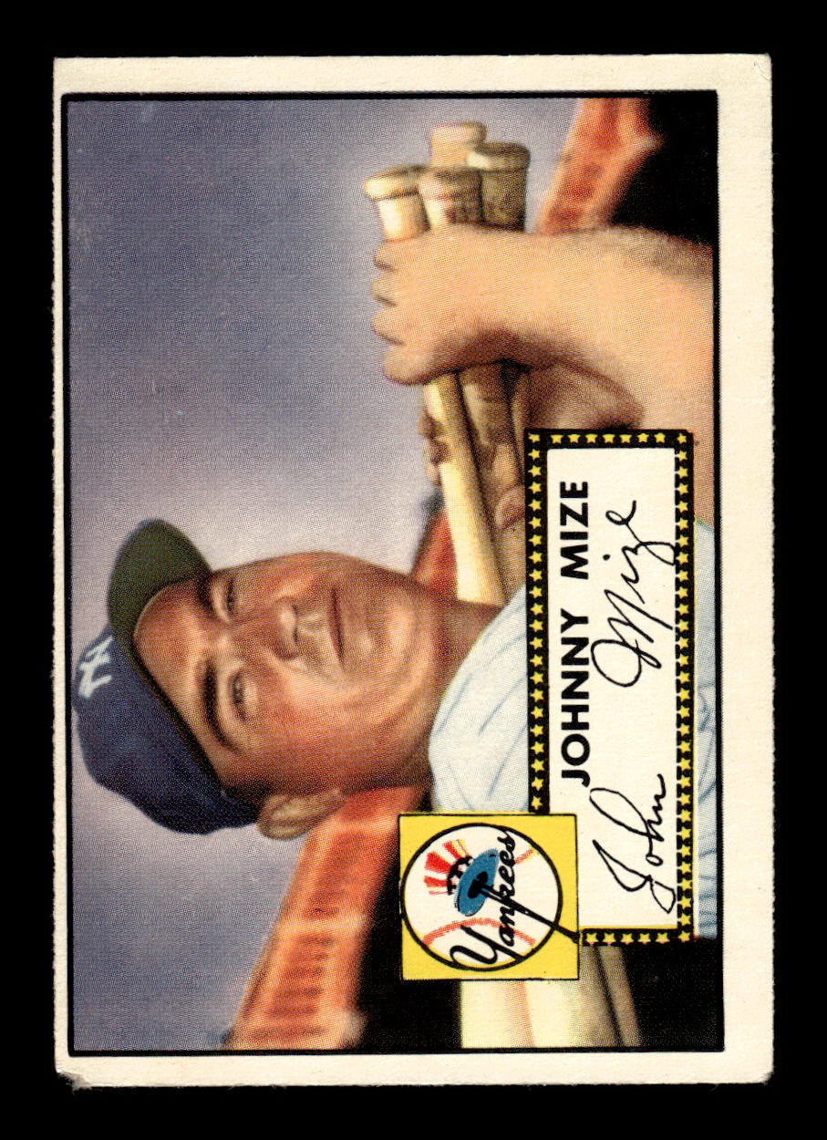 1952 Topps #129 Johnny Mize New York Yankees Crease Free EX HOF-10006755