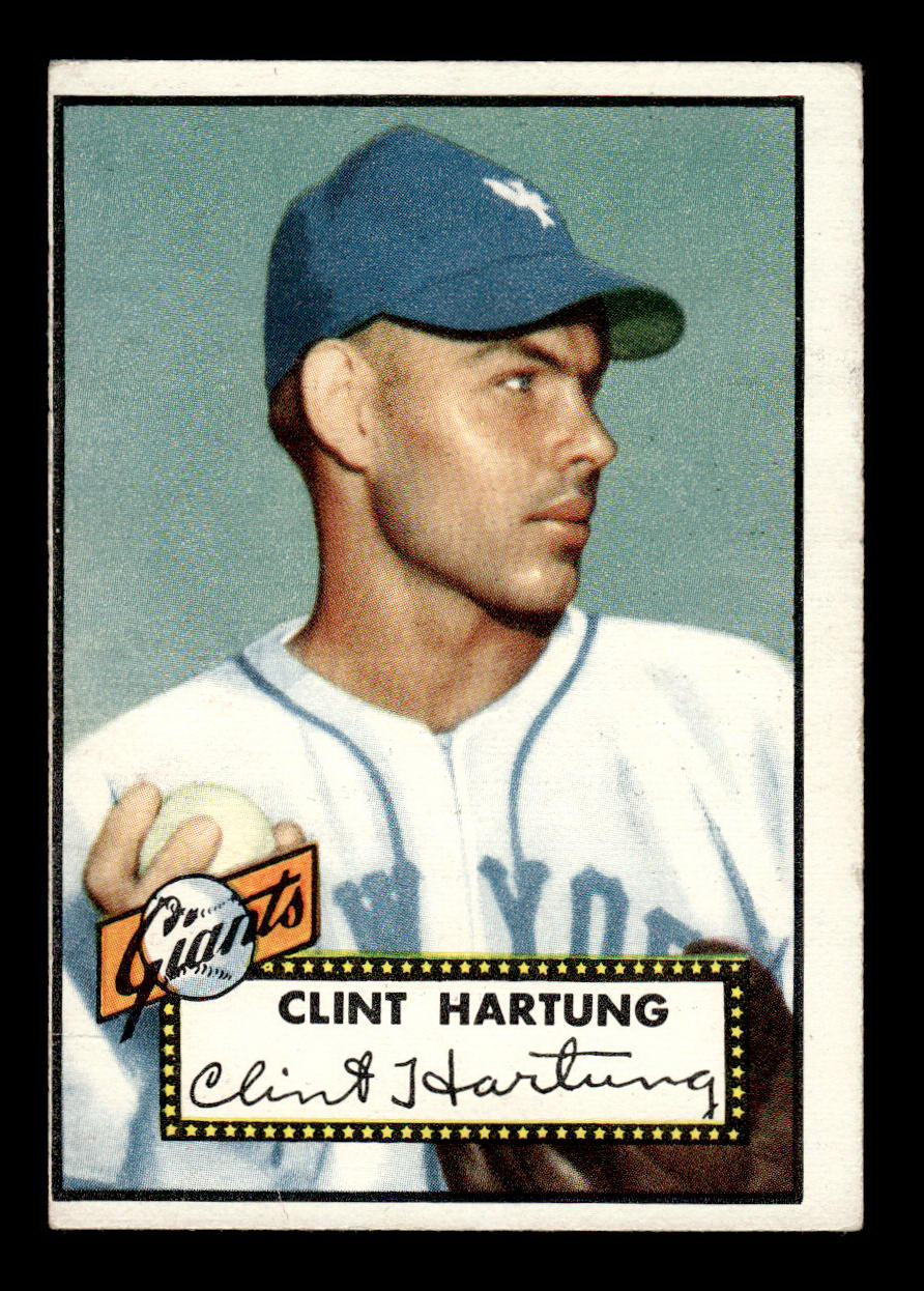 1952 Topps #141 Clint Hartung New York Giants Crease Free EX HOF-10006767