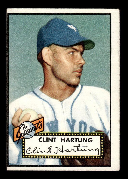 1952 Topps #141 Clint Hartung New York Giants Crease Free EX HOF-10006767