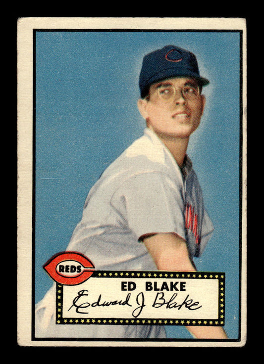 1952 Topps #144 Ed Blake Cincinnati Reds Crease Free EX HOF-10006770