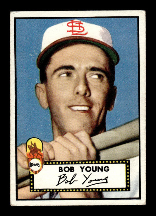 1952 Topps #147 Bobby Young St. Louis Browns Crease Free EX HOF-10006773