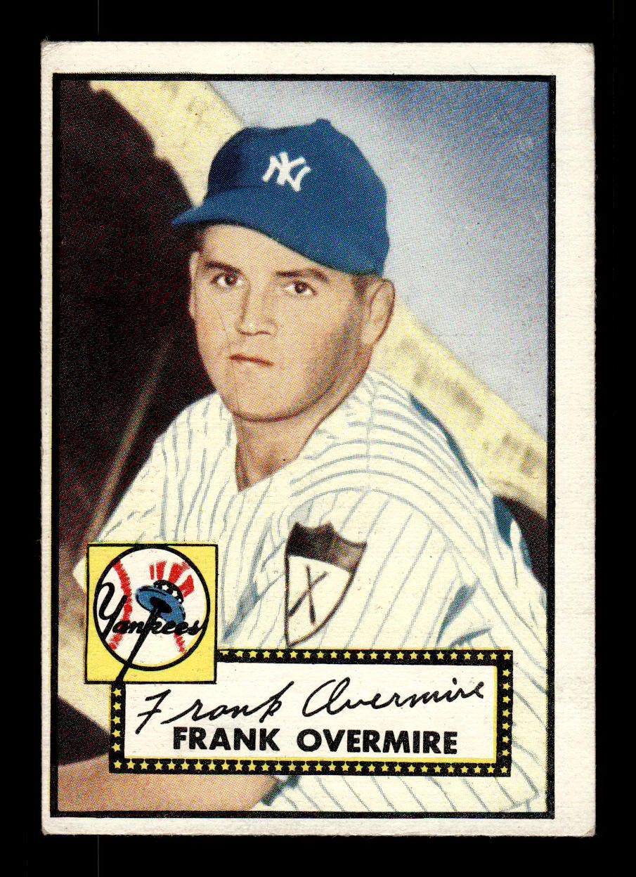 1952 Topps #155 Frank Overmire New York Yankees Crease Free EX HOF-10006880
