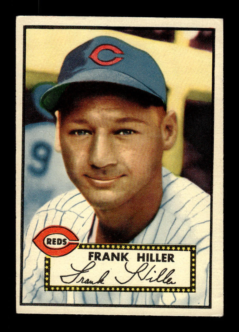 1952 Topps #156 Frank Hiller Cincinnati Reds Crease Free EX HOF-10006881
