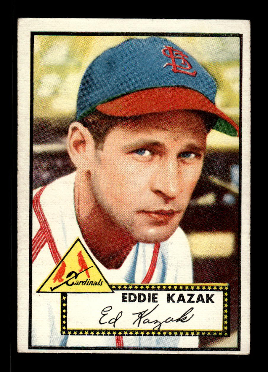 1952 Topps #165 Eddie Kazak St. Louis Cardinals Crease Free EX HOF-10006890