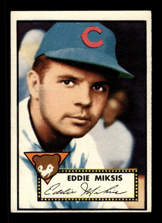 1952 Topps #172 Eddie Miksis Chicago Cubs Crease Free EX HOF-10006897