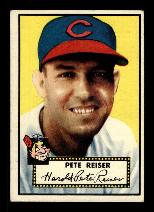 1952 Topps #189 Pete Reiser Cleveland Indians Crease Free EX HOF-10006914