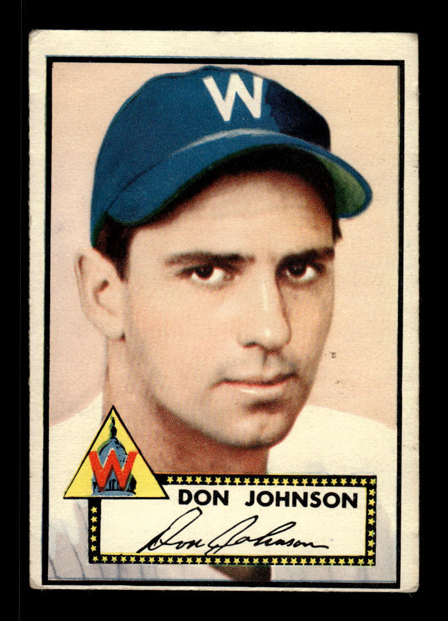 1952 Topps #190 Don Johnson Washington Senators MK Back EX HOF-10006915