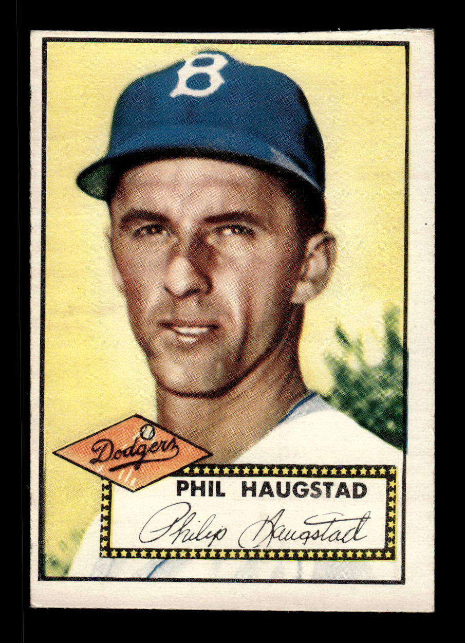 1952 Topps #198 Phil Haugstad Brooklyn Dodgers VGEX HOF-10006923