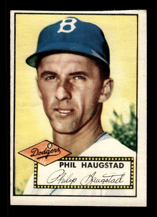 1952 Topps #198 Phil Haugstad Brooklyn Dodgers VGEX HOF-10006923