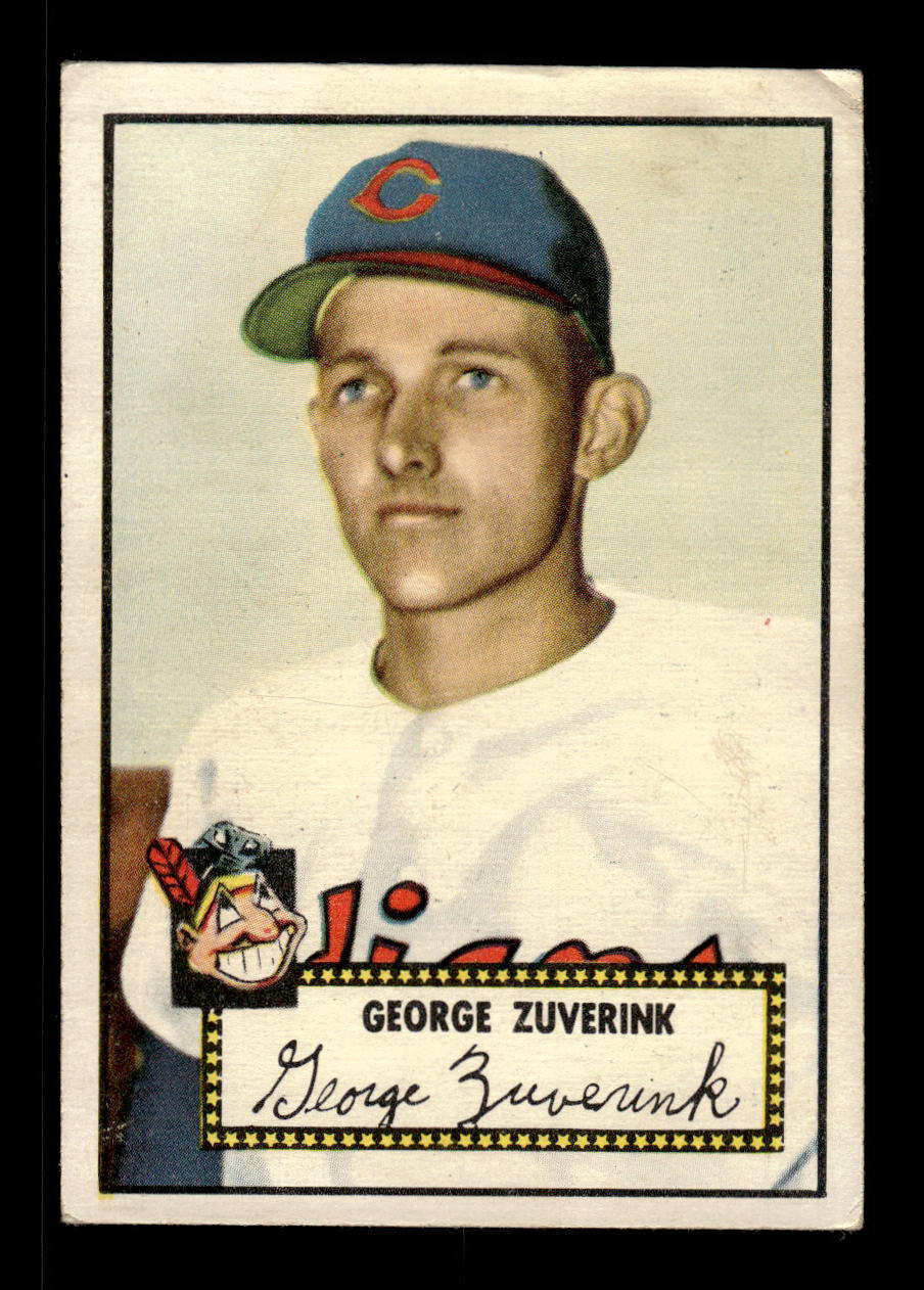1952 Topps #199 George Zuverink Cleveland Indians Crease Free VGEX HOF-10006924