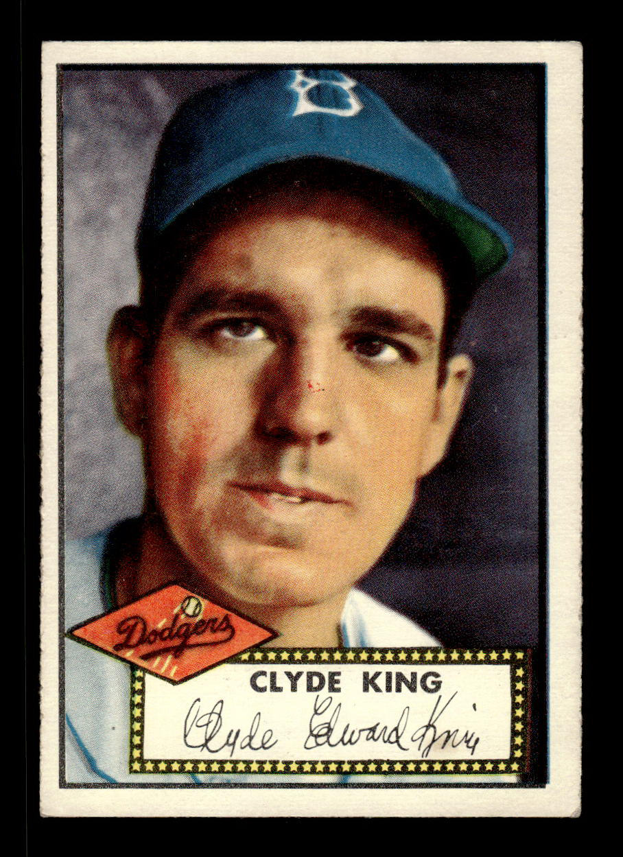 1952 Topps #205 Clyde King Brooklyn Dodgers Crease Free EXMT HOF-10006930