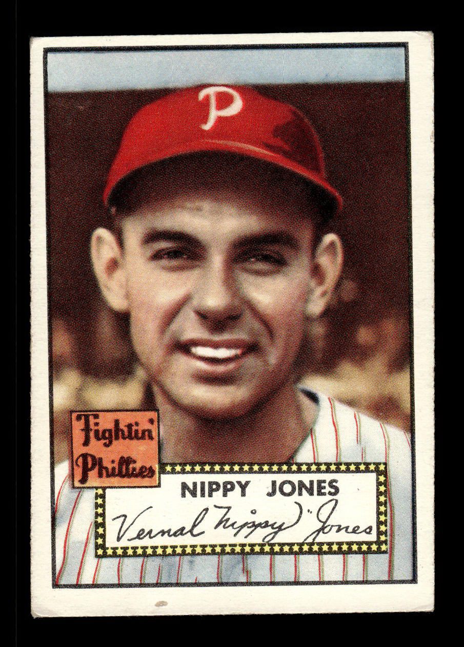 1952 Topps #213 Nippy Jones Philadelphia Phillies Crease Free EX HOF-10006938