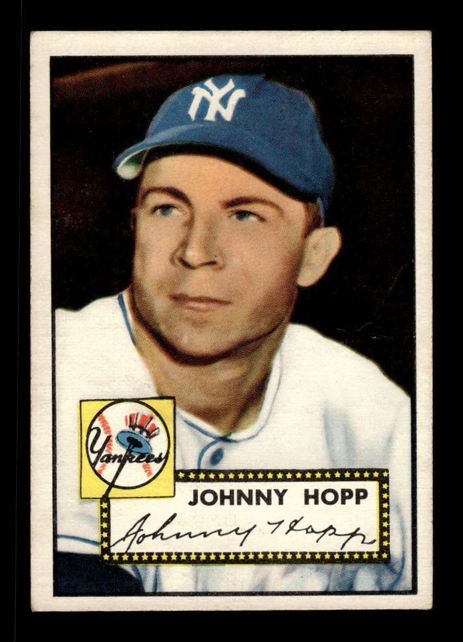 1952 Topps #214 Johnny Hopp New York Yankees Crease Free EX HOF-10006939