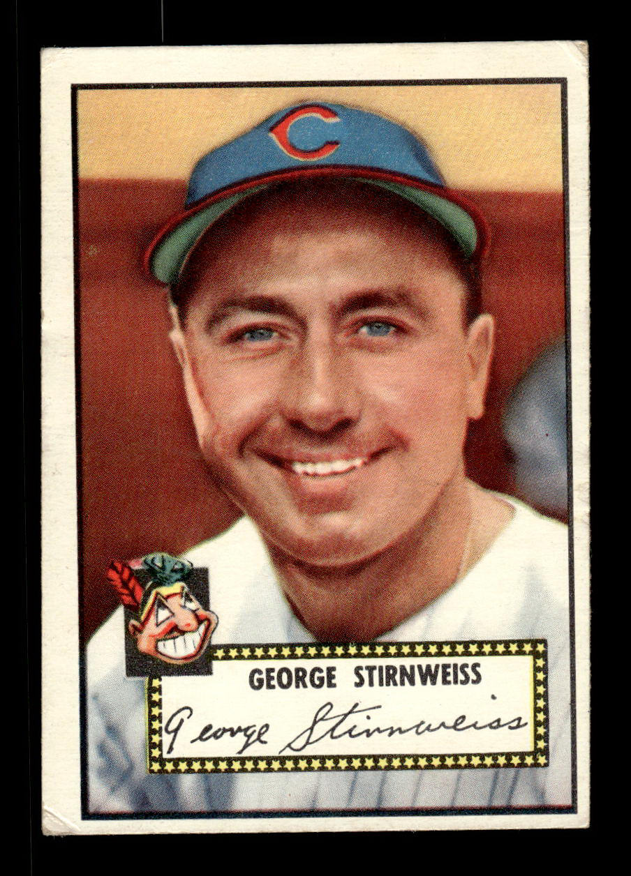 1952 Topps #217 George Stirnweiss Cleveland Indians Crease Free EX HOF-10006942