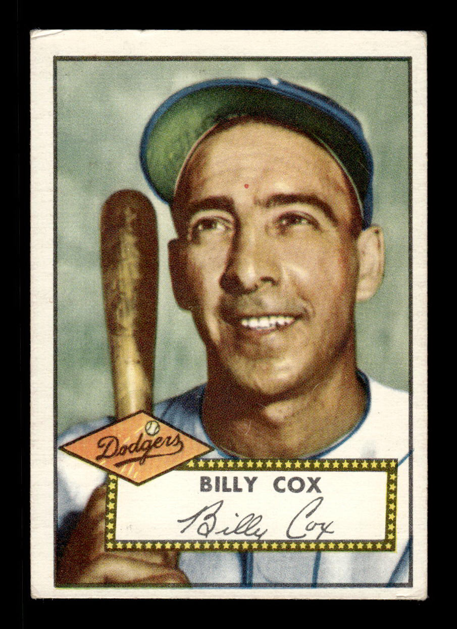 1952 Topps #232 Billy Cox Brooklyn Dodgers Crease Free EX HOF-10006957