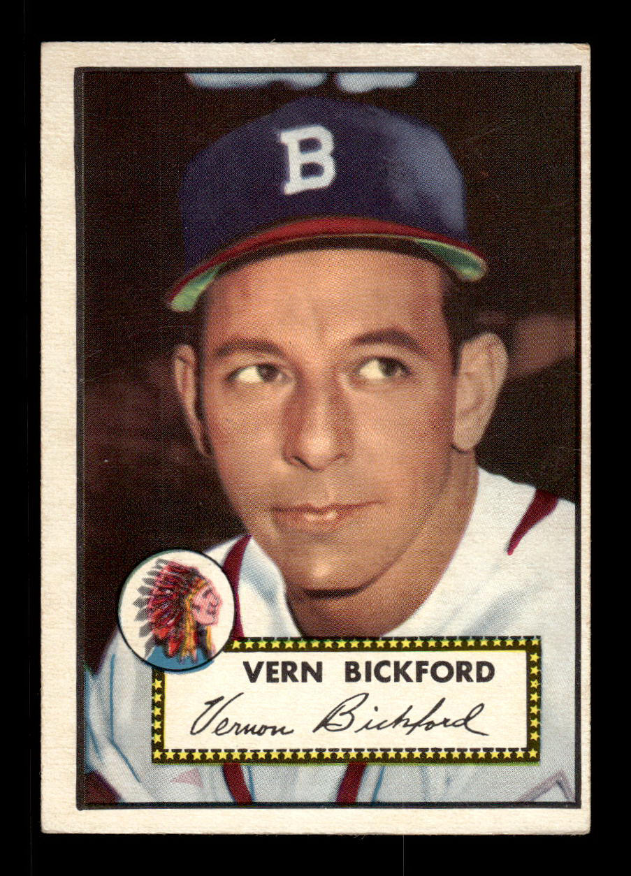 1952 Topps #252 Vern Bickford Boston Braves Crease Free EX HOF-10006976