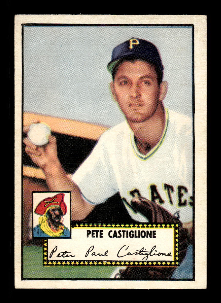 1952 Topps #260 Pete Castiglione Pittsburgh Pirates Crease Free EX HOF-10006983