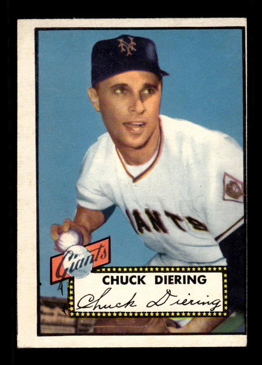 1952 Topps #265 Chuck Diering New York Giants Crease Free EX HOF-10006987